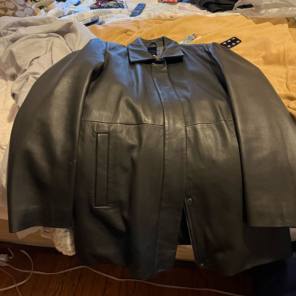 Gap Mens Leather fully lined coat